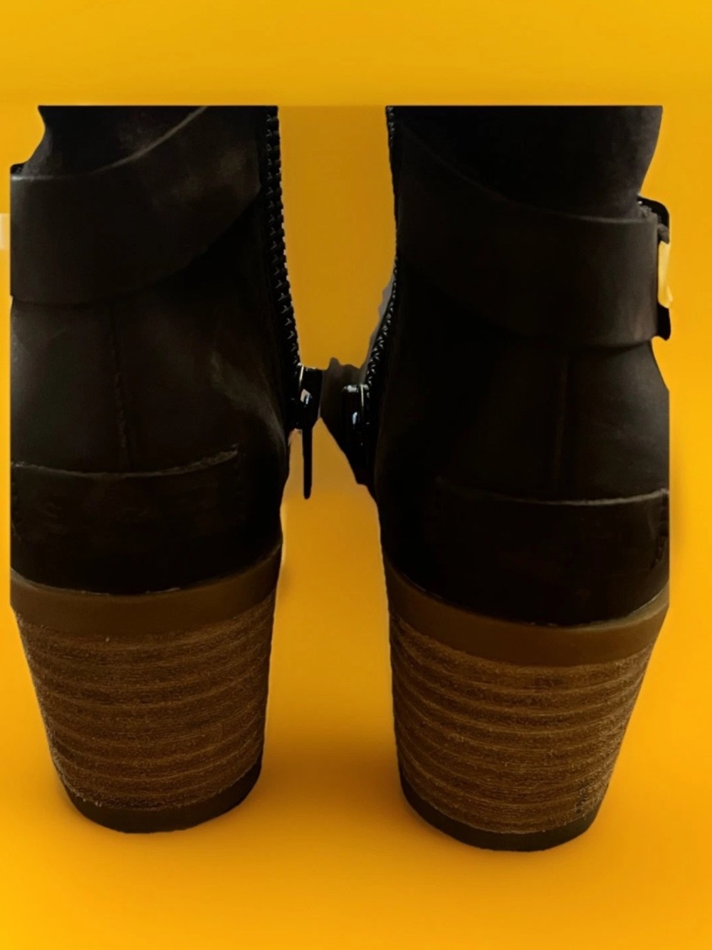 🤎 Sorel Cate Zip Leather & Suede Ankle Booties – Women’s Size 8.5 🤎🥾 - Picture 9 of 10